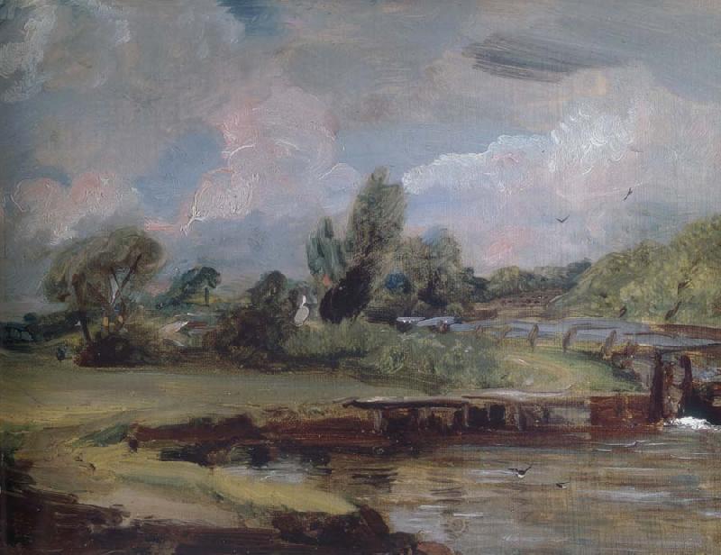 John Constable Flatford Lock 1810-12